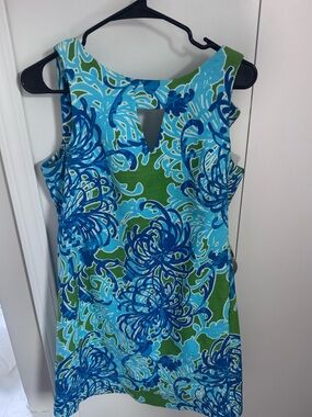 Just...Taylor Blue & Green Floral Mini Shift Dress